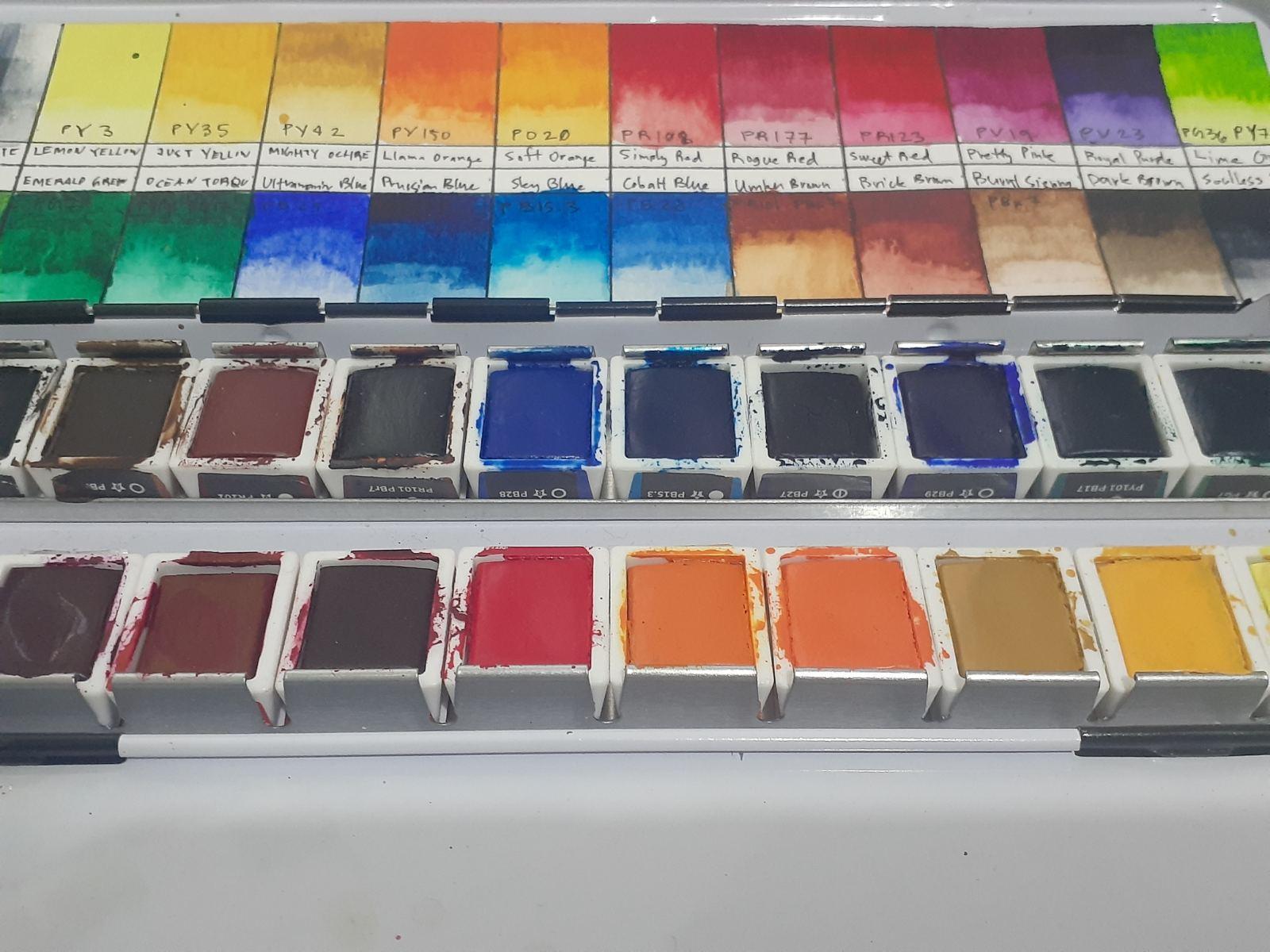 Etchr Lab Watercolour 24 Half Pan Set