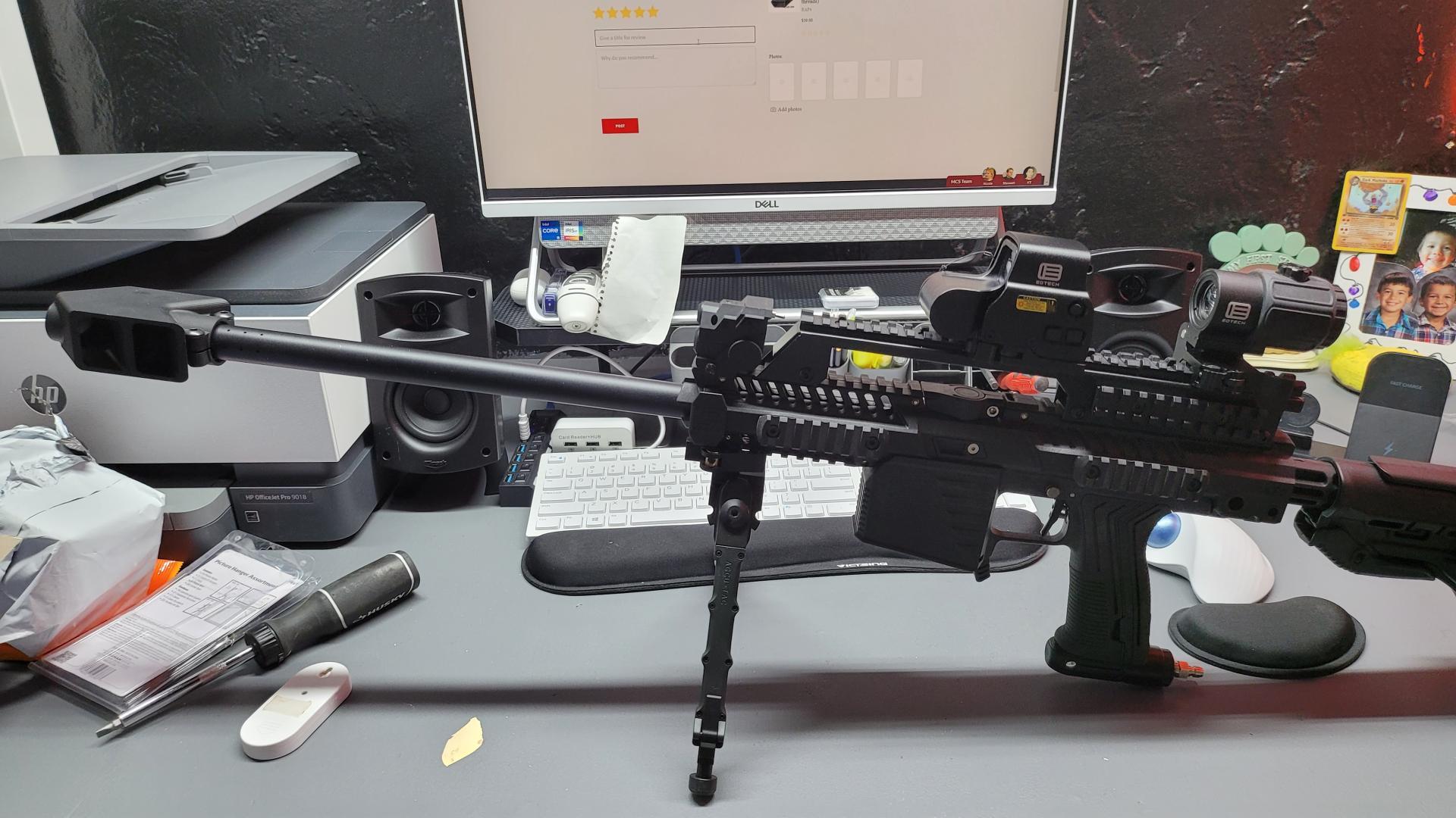 M82 Style Muzzle Brake for Paintball Barrel (22mm muzzle threads) MCS