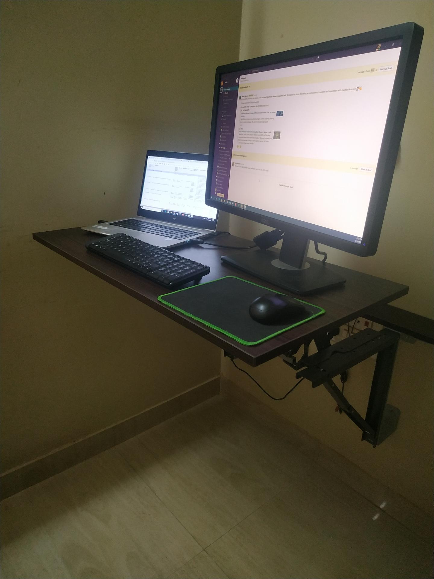 Wall Mounted Sit Stand Desk For Your Home Office | Invisible Bed ...